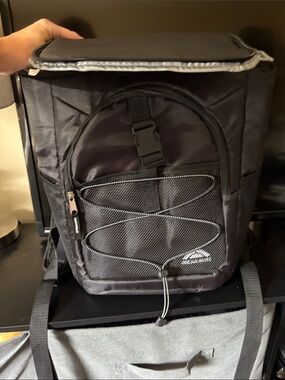Insulated Black Men’s Nylon Backpack Cooler